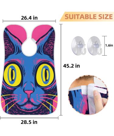 Animal Beard Bib Apron for Men - Cat Beard Hair Catcher Perfect Fathers Day & Christmas Gift Includes 2 Suction Cups - Buy Online on GoSupps.com