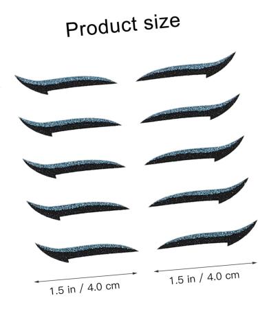  POPETPOP POPETPOP 80 Pairs of Glitter Eyeliner Stickers Decals Glitter Stickers Adhesive Eye Stickers Plastic Line Stickers - Buy Online on GoSupps.com