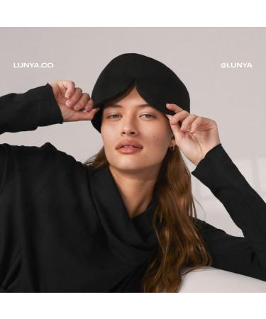 Lunya Sleep Mask - Organic Pima Cotton Wide Eye Mask for Ultimate Comfort | Travel-Friendly Sleep Masks for Women & Men with Silk Pouch - Buy Online on GoSupps.com