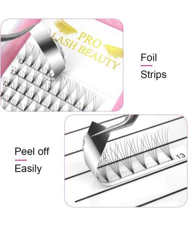 6D-C-0.10 12mm Short Stem Pre Made Fan Eyelash Extensions - Russian Volume Lashes 0.07 0.10 - Buy Online on GoSupps.com