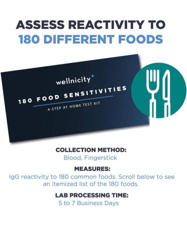 Wellnicity Food Sensitivities Test Kit - 180 Foods | 180 Count | At-Home Kit (Pack of 1) - Buy Online on GoSupps.com