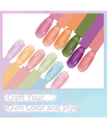 SEISSO Transparent Nude Jelly Gel Nail Polish Set - 6 Sheer Colors for DIY Nail Art - Perfect Gift for Girls and Women - Buy Online on GoSupps.com