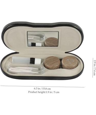 Tidtaleo 2-in-1 Travel Glasses Case & Contact Lens Holder - Stylish Portable Storage Box for Outdoor & Everyday Use (15.8x7.4cm) - Buy Online on GoSupps.com