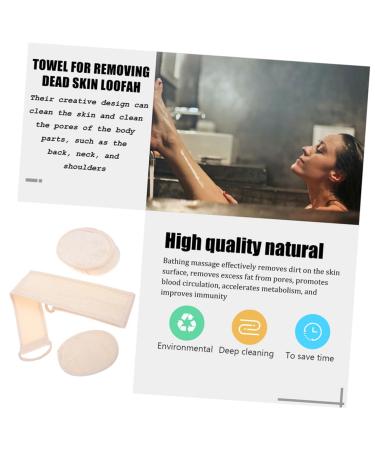 2 Sets Loofah Bath Towel Sponges - Portable Exfoliating Sponges for Spa Shower & Body Wash - Natural Cotton Scrub for Ultimate Clean - Buy Online on GoSupps.com