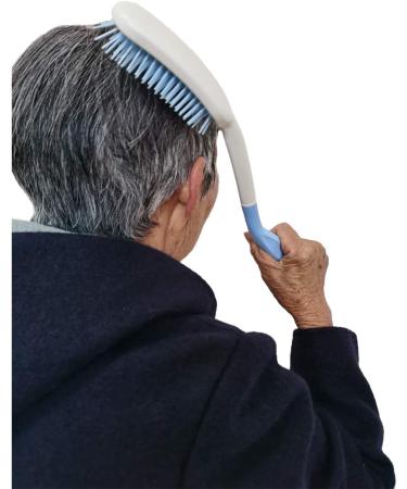 TANDC Long Handle Reach Comb Brush Set for Elderly with Limited Dexterity or Arthritis - White - Buy Online on GoSupps.com