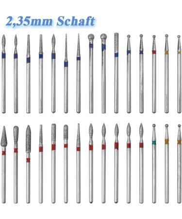 Mesee 30 Piece Nail Drill Bits Diamond Nail Drill Set Cuticle Drill Tools Professional Nail Cutter Attachments for Nail File Manicure Pedicure Nail Care - Buy Online on GoSupps.com