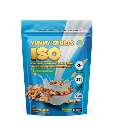 Yummy Sports Whey Protein Powder Isolate - 27g Protein Per Serving - Grass Fed Fast Absorbing Protein - Vegan Zero Sugar Keto Friendly Protein Supplement - 30 Servings 2 LBS - Cinnamon Cereals