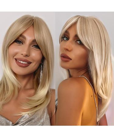 24-Inch Testar Blonde Wig for Women | Heat-Resistant Wigs with Air Bangs | Perfect for Daily and Party Use - Buy Online on GoSupps.com