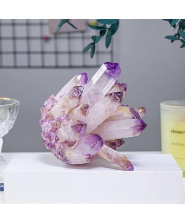 Home 1PC Natural Purple Crystal Cluster Original Stone Specimen Piece High Penetration Crystal Trophy Stone Home Goods (Color : Purple Cluster Size : 600-700g) 600-700g Purple Cluster - Buy Online on GoSupps.com