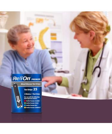 ReliOn Premier Blood Glucose Test Strips 25 Ct Bundle with Exclusive Look After Your Diabetes Guide - Buy Online on GoSupps.com