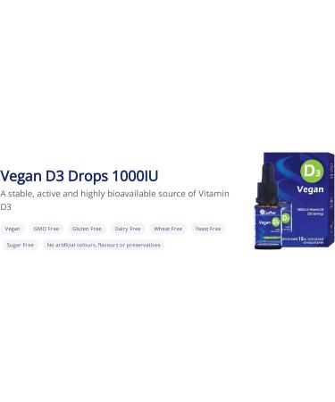 CanPrev - D3 Drops Vegan 1000IU 15ml Liquid - Help to Support Immune Function and to Build Strong Bones and Teeth - Buy Online on GoSupps.com