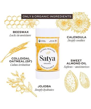 Satya Organic Eczema Balm Stick - 1 oz Full Body Treatment for Adults & Kids - Buy Online on GoSupps.com