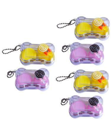 Healvian 6 sentences Contact lens container Local container Contact lens holder eye lens organizer contact case pocket lens holder colored contact cover portable care box plastic