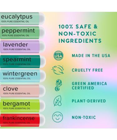 MOX Nasal Inhalers Bundle, 8 Essential Oils, 100% Pure and Undiluted, Therapeutic Grade, No-Mess Portable Aromatherapy, Includes Eucalyptus, Peppermint, Lavender, Wintergreen, Made in USA - Pack of 8 Variety Pack Variety P  - Buy Online on GoSupps.com