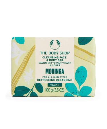 The Bod.y Shop Moringa Cleansing Face & Body Bar Cleansing and Invigorating Vegan 3.5oz