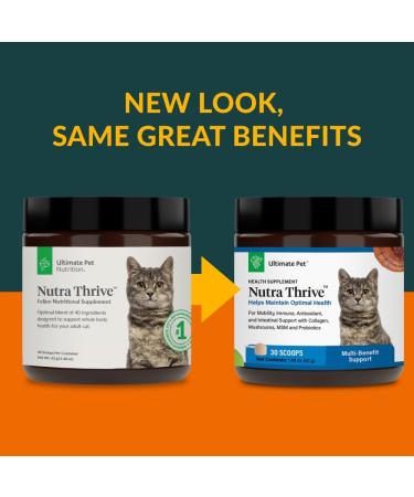 Ultimate Pet Nutrition Nutra Thrive Cat 40-in-1 Nutritional Supplement - 30 Servings - Buy Online on GoSupps.com