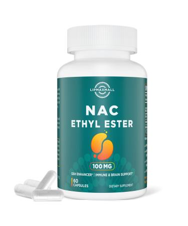 N-Acetyl Cysteine Ethyl Ester 100mg - More Bioavailability Than 1000mg NAC - with Glycine 600mg - Benefit Glutathione - Good for Immune System & Antioxidant for Adults, NACET ( 60 Capsules - 1 Pack) 60 Count (Pack of 1)