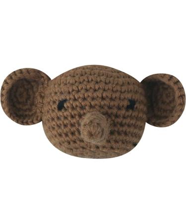 Eco-Friendly Mini Knitted Elephant Pacifier Chain - Soft Cotton PVC-Free Baby Clip & DIY Crochet Beads Decoration for Newborns - Buy Online on GoSupps.com