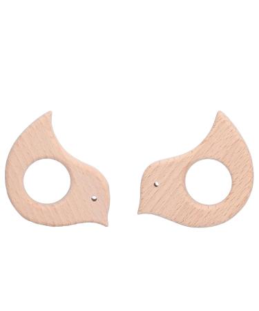 Handmade Wooden Bird Shape Teether | Soothing Baby Teething Toy | DIY Pendant Accessories for Infants - Buy Online on GoSupps.com