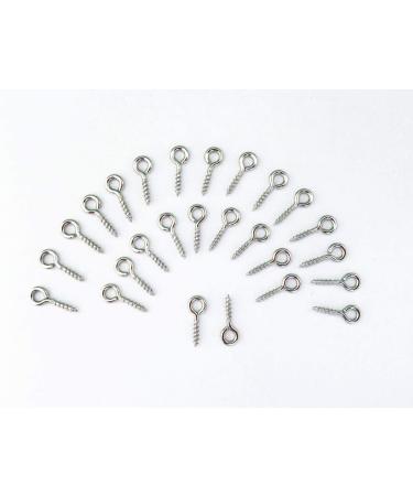 250pcs Silver Small Mini Screw Eyes Pin Tiny Screw-in Hooks Jewelry Metal Ring - Buy Online on GoSupps.com