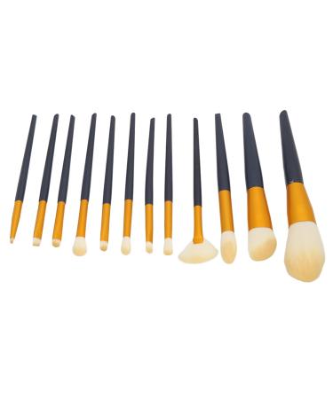 ZJchao Makeup Brush Set Beginner Eyeshadow Powder Blush Concealer Orange PU Case 12 Pcs