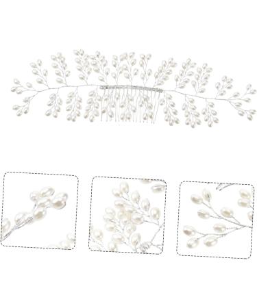 minkissy Accessories wedding hair accessories bridal hair Handmade hair Simulated pearls hair white hair accessories bride headpieces for wedding women hair wedding hair Comb - Buy Online on GoSupps.com