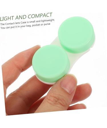 Solustrie 18-Sentence Contact Lens Container with Tweezers - Compact Oval Lens Case & Travel Storage Box with Mirror - Buy Online on GoSupps.com