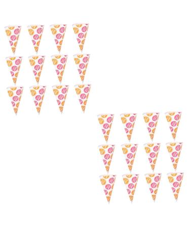 Healeved 100 Pcs Popcorn Bag Popcorn Cone Bags Cone Shaped Bags Candy Treat Bag Mini Treat Bags Cardboard Popcorn Boxes Mini Bags for Favors For Party Paper Child Packing Bag Christmas