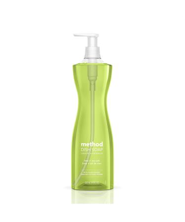 Method Dish Soap, Lime + Sea Salt, Biodegradable Formula, Tough on Grease, 18 Fl Oz (Pack of 1) Lime + Seasalt 18 Fl Oz (Pack of 1)