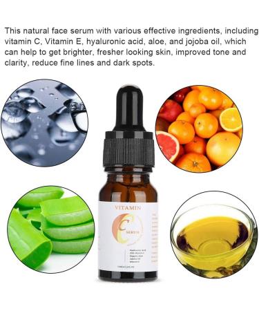 Natudeco 10ml Vitamin C Serum Whitening Face Essence Moisturizing Serum Skin Care Treatment for Facial Firming Hydrating Whitening Skin Dark Spot Remover - Buy Online on GoSupps.com
