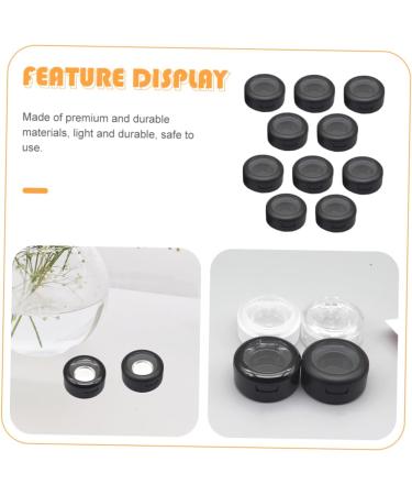 BIUDECO 10 Sets Boxes Eye Shadow Box Empty Eyeshadow Organizer Eye Shade Travel Cosmetic Sunroof Cover 3.8X3.8X1.9CM Black 1 - Buy Online on GoSupps.com