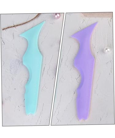Outanaya Blue Eyeliner Pencil 3pcs Silicone Beauty Ruler Eyeliner Stencils Purple Eyeliner Pencils Vintage Hair Comb The Face - Buy Online on GoSupps.com