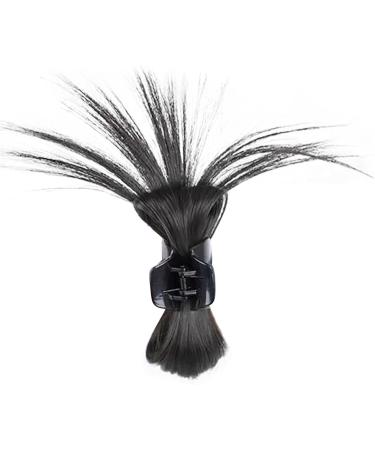 Claw Clip Messy Bun Hair Piece | Chicken Coop Meatball Hair Scratch Small Hair Claw Non Slip Hair Clips Fake Hair Clip Double Row Teeth Hair Clips Black - Buy Online on GoSupps.com