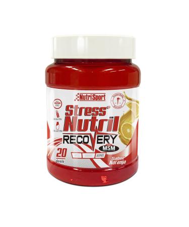 NUTRISPORT StressNutril Recovery Shake Drink after training Dietary supplement for athletes Reduces fatigue antioxidant increases muscle mass Orange flavor 800 gram jar
