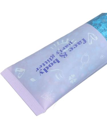 Sky Blue Body Face Chunky Glitter Gel - Long Lasting Shimmer for Festivals & Parties | Vibrant Cosmetic Makeup Art Accessory - Buy Online on GoSupps.com