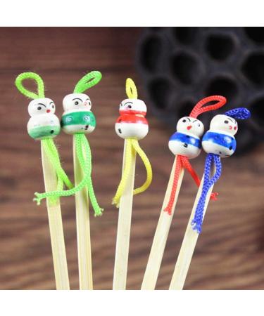 Bamboo Ear Curette Set - Chinese Doll Head Earwax Remover and Toiletry Tool for Home - 5Pcs Natural Wood Ear Cleaning Tools - Buy Online on GoSupps.com