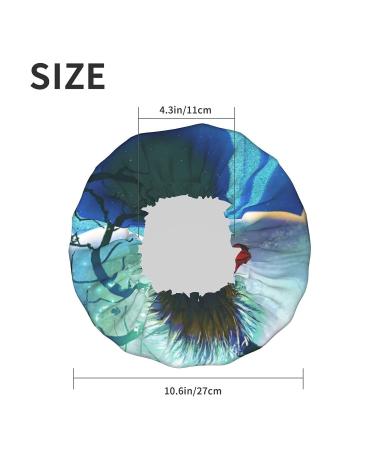 Guitar Girl Printed Shower Cap - Waterproof Bath Cap for Women - Fits All Head Sizes and Hair Textures - Buy Online on GoSupps.com