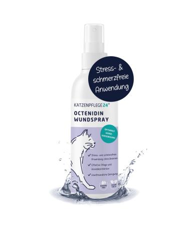 Cat care 24 Octenidin Wundspray Cat - Disinfected calms maintains and protects wounds of all kinds without burning - 125ml with proven active ingredients - Effective care & wound disinfection cat - Buy Online on GoSupps.com