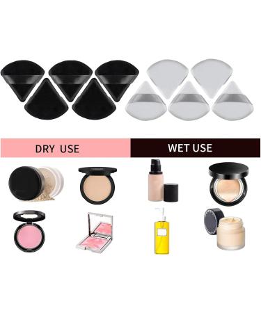 Powder Puff - 16 Pieces Pure Cotton Powder Puff include 8 pcs Triangle powder puffs with 8 pcs Round Powder Puffs Makeup Powder Puffs with Strap Makeup Tool For Cosmetic (Black+White) - Buy Online on GoSupps.com