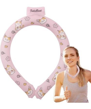 Neck Cooler Wraps | Cute Cooling Neck Wraps with Cat Print Wearable Cooling Neck Wraps Reusable Neck Cooler Heat Cooling Cold Pack Frifer Pink - Buy Online on GoSupps.com