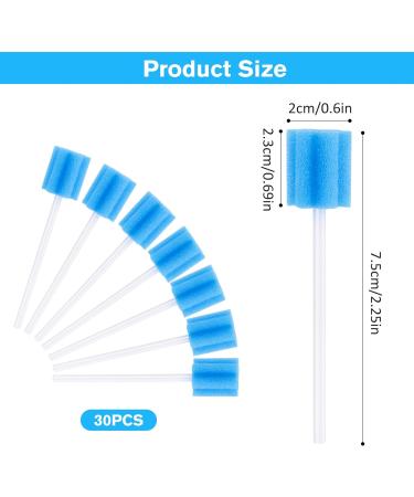 30 PCs Oral Care Sponge Sticks - Hygienic Mouth Cleaning Cotton Swabs for Fresh Breath - Buy Online on GoSupps.com