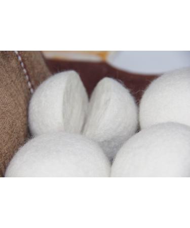 Wool Dryer Balls 6 Pack - Reusable Organic Fabric Softener Alternative Baby Safe Reduces Wrinkles & Static Unscented | International Shipping - Buy Online on GoSupps.com