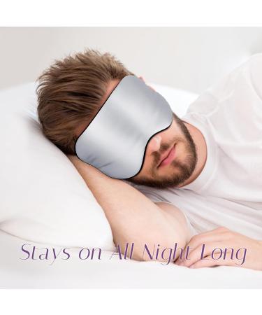Olesilk Adjustable Silk Sleep Mask - 100% Mulberry Eye Mask for Sleeping | Unisex Silver Gray - Buy Online on GoSupps.com
