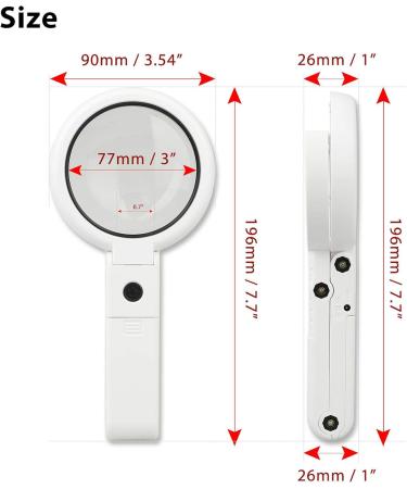 Magnifying Glass with 8 LED Lights Handsfree Magnifier 5X+11X Dual Magnification Lens Gentle & Bright Light Settings Ideal for Reading Books Jewlery Coins Craft & Hobbies - Buy Online on GoSupps.com
