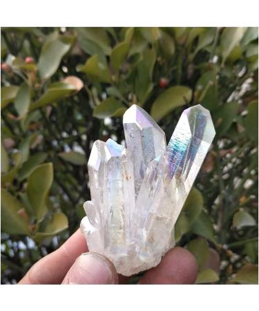 Natural White Angel Electroplating Titanium Coating Quartz Stone Room Decoration Stone Mineral Specimen - Buy Online on GoSupps.com