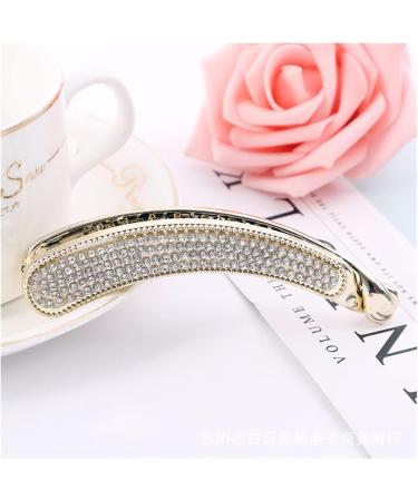 Rhinestone Banana Clips Crystal Hair Clips Rhinestone Hair Clips Banana Ladies Hair Accessories Hair Clips (Color : Coffee Gold Size : One Size) One Size Gold - Buy Online on GoSupps.com