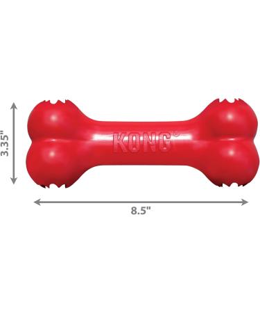 KONG Goodie Bone for Large Dogs - Durable Rubber Chew Toy & Snack Holder - Red - Buy Online on GoSupps.com
