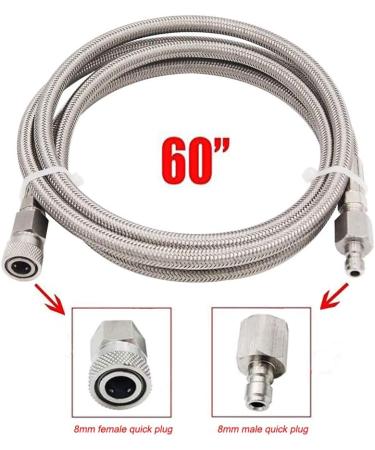 Stainless Steel Paintball PCP Filling Hose Whip Extension - Air Fill Station with Quick Disconnect - Buy Online on GoSupps.com