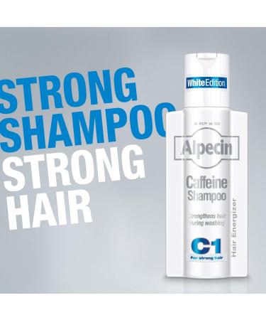 Alpecin Limited White Edition Men's Shampoo - Invigorating Fresh Fragrance 250ml - Hair Growth Formula - Strong Hair Solution - 1 Pack - Buy Online on GoSupps.com