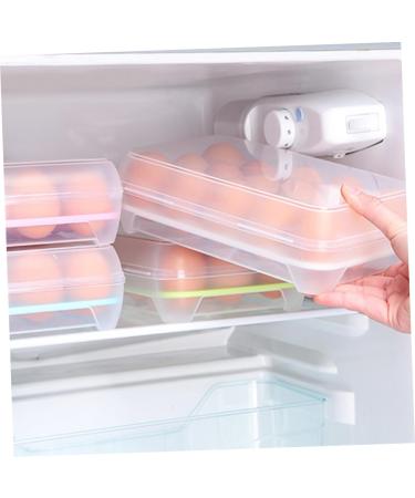 Hohopeti 3pcs Egg Tray Egg Storage Unit Egg Holder Refrigerator Containers White Egg Plate Egg Case re-usable White 25*15.5*7.2cm - Buy Online on GoSupps.com